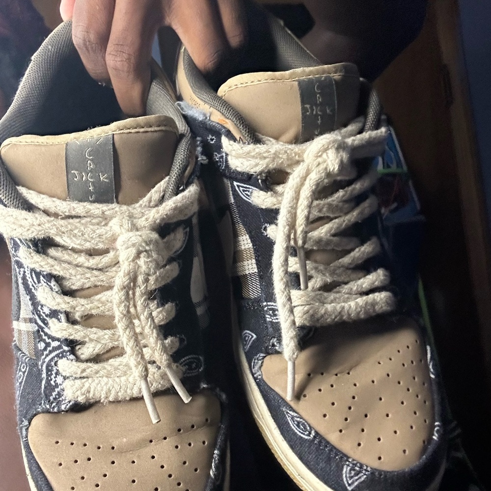 Cactus Jack Tan and Black Sneakers